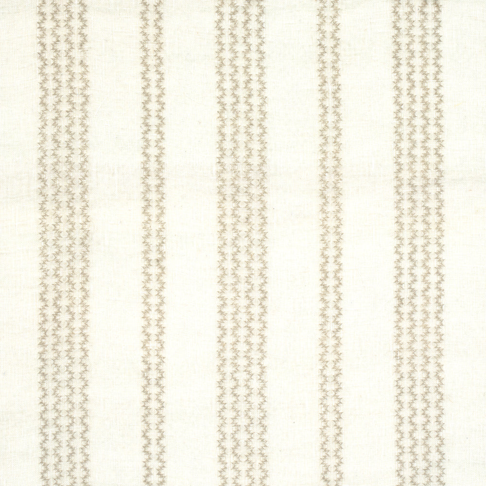 PIERO STRIPE EMBROIDERED SHEER | Pearl