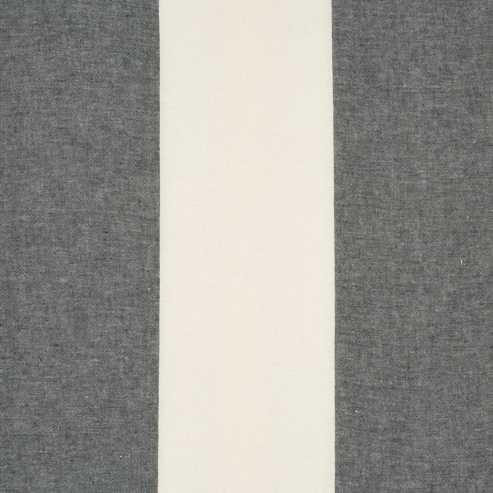 VISTA LINEN STRIPE CASEMENT | Carbon And White