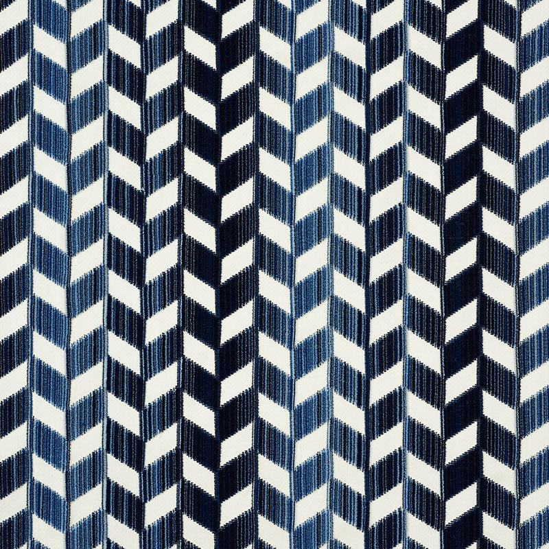 CHEVRON STRIÉ VELVET | Lapis