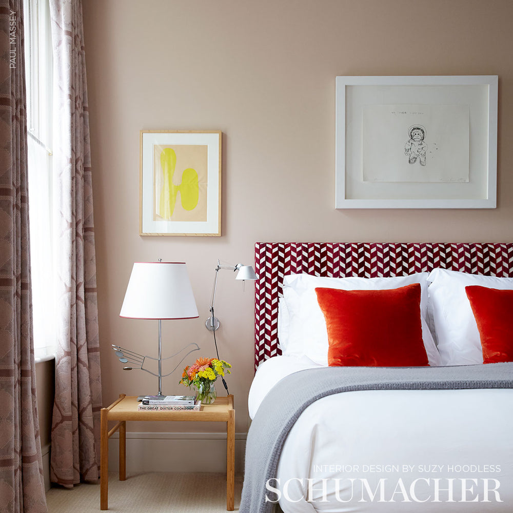 CHEVRON STRIÉ VELVET | Garnet