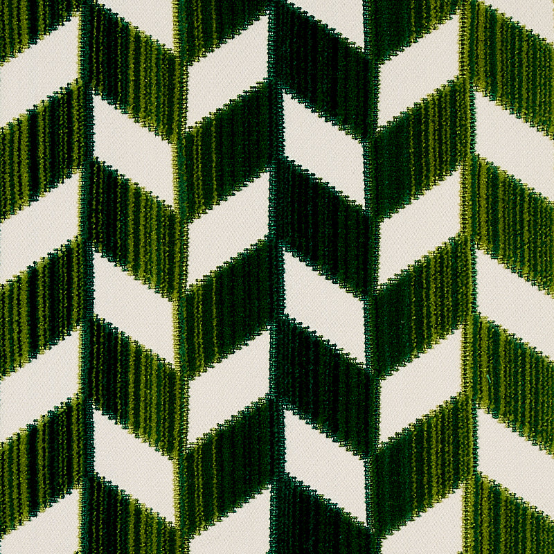 CHEVRON STRIÉ VELVET | Emerald