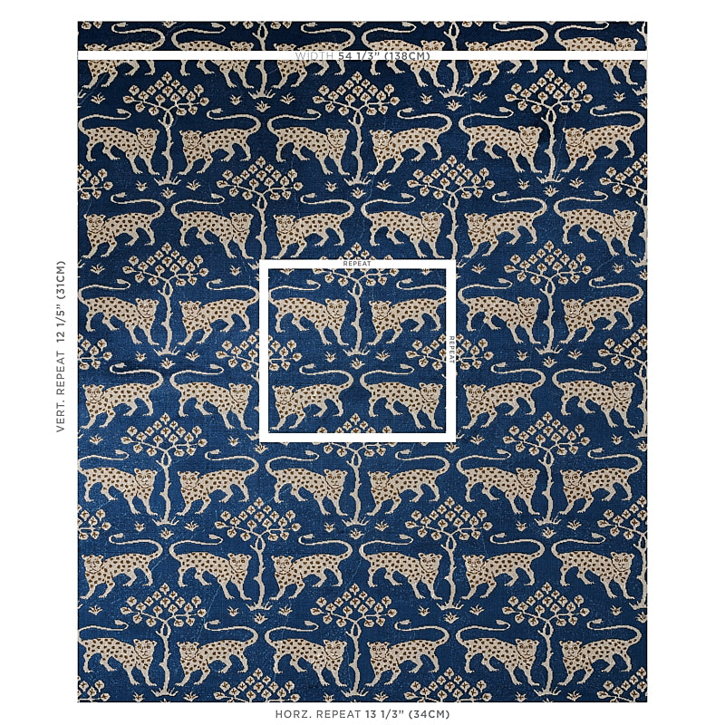 VELLUTO LEOPARDATO DEL BOSCO | ZAFFIRO