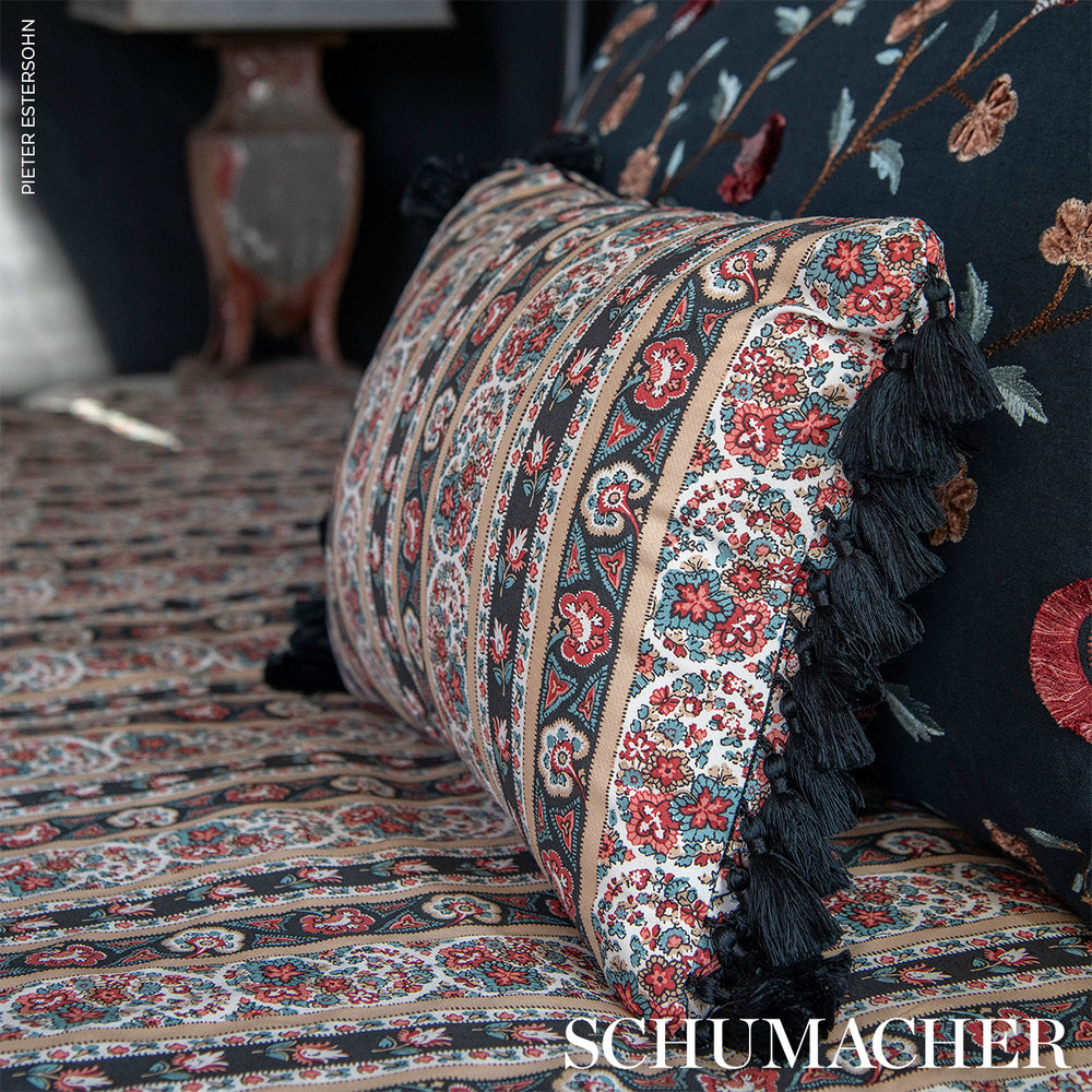 Cuscino Ines Paisley | Rouge & Noir