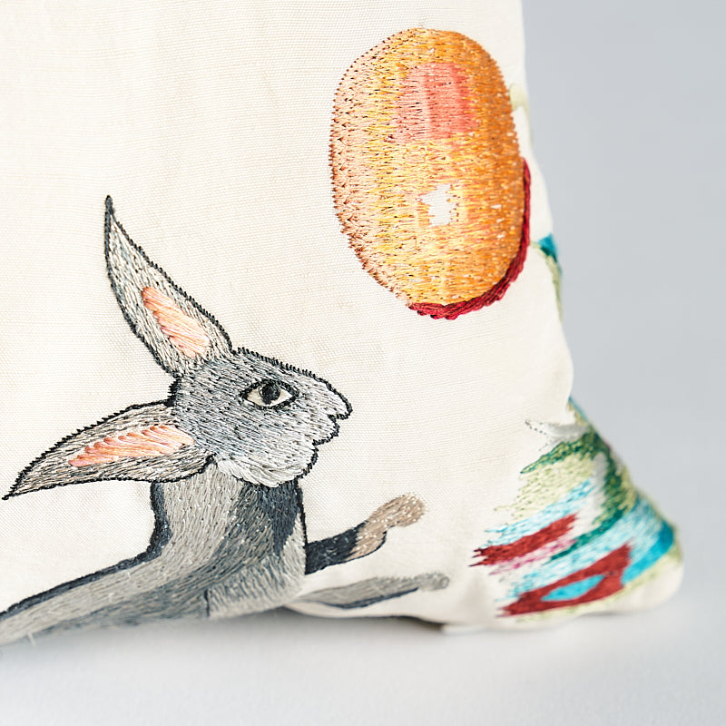 Cuscino ricamato in seta reale B | Multiplo