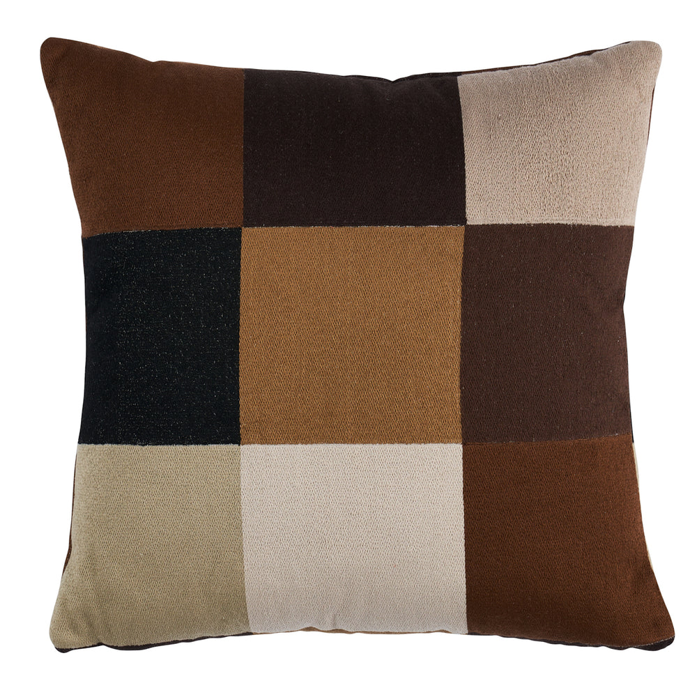 Embroidered Tile Pillow | Strong Neutral