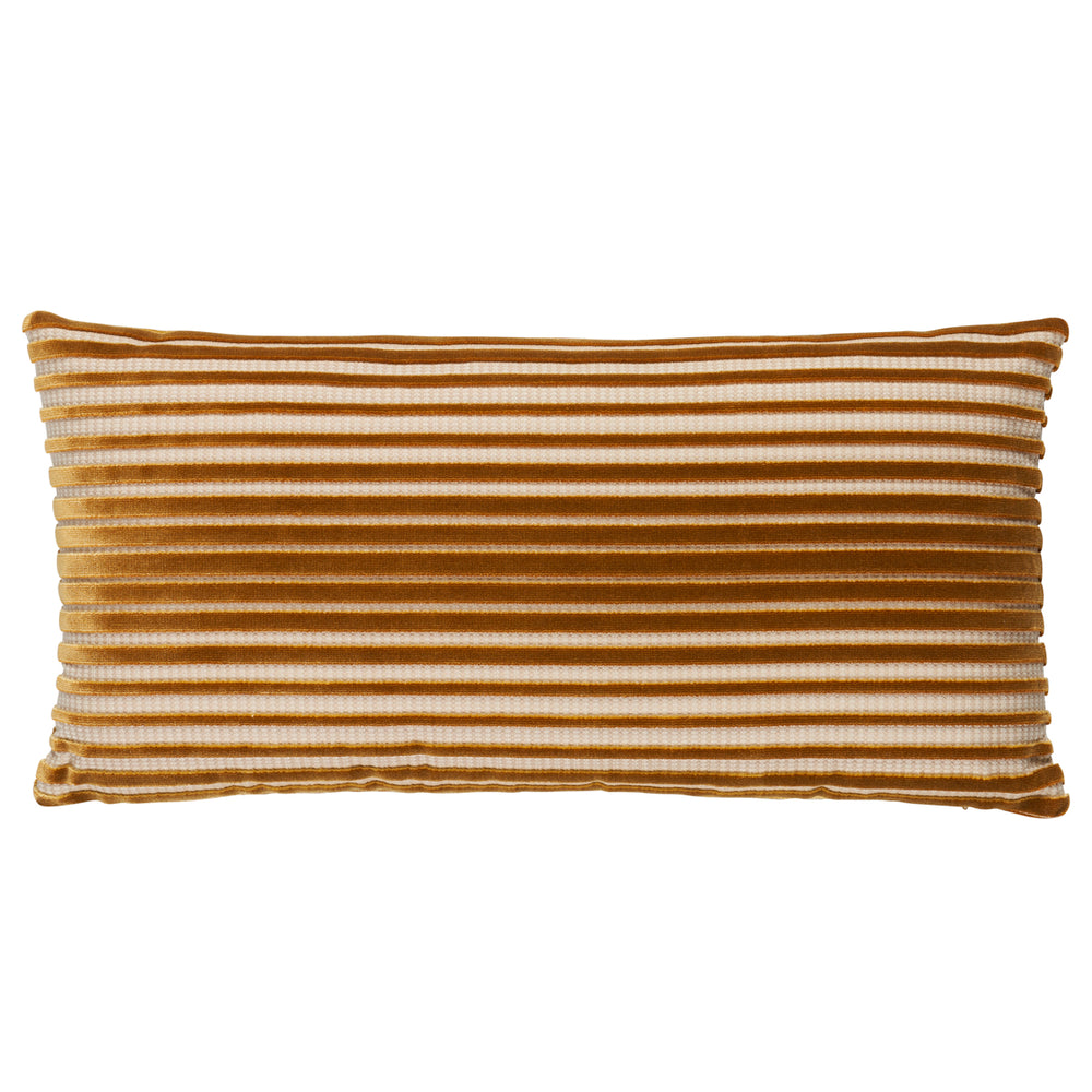 Chimay Stripe Velvet Pillow | Bronze