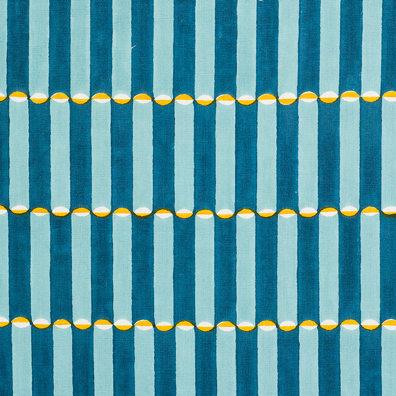 LUNA HAND BLOCK PRINT | Blue & Turmeric