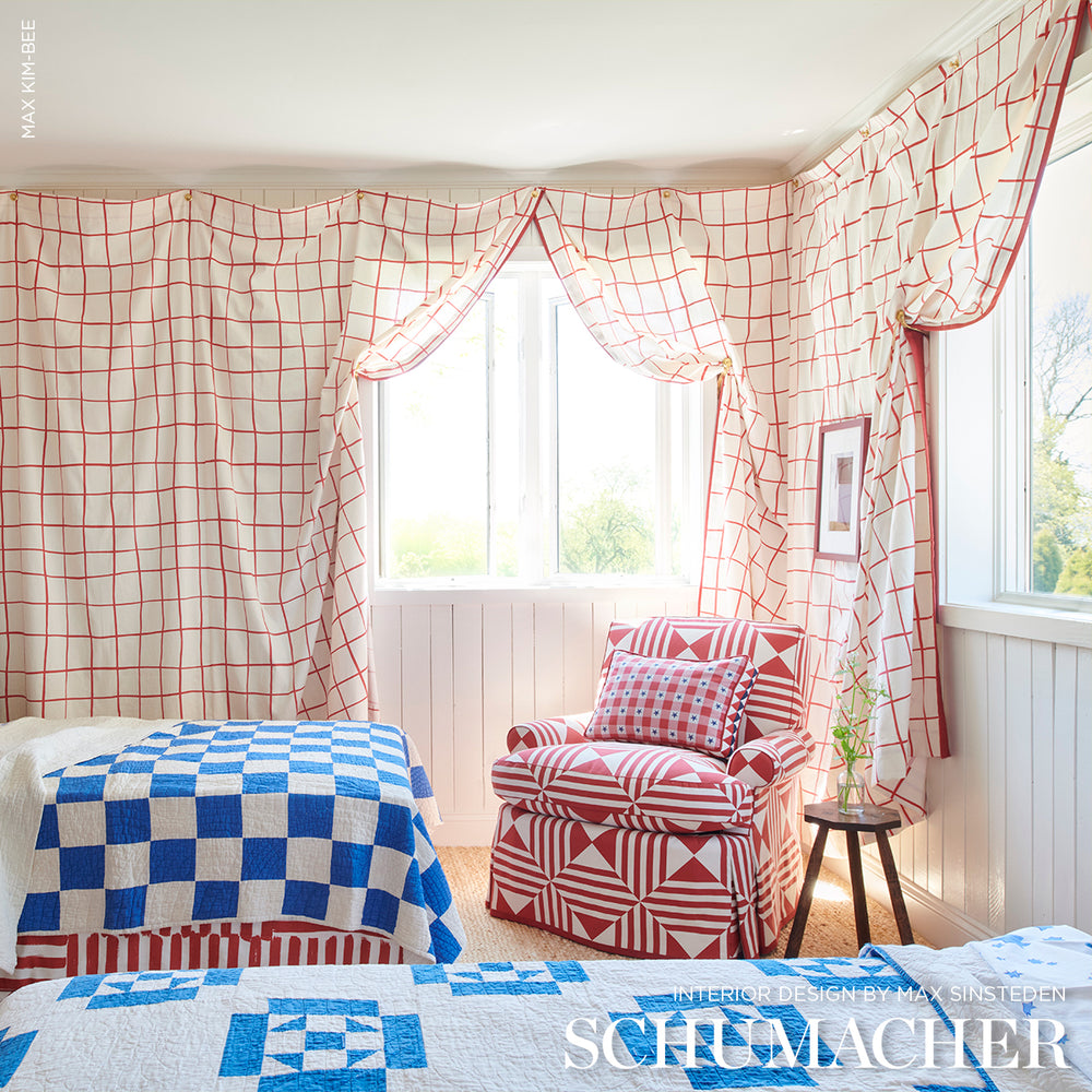Painterly Windowpane | Red