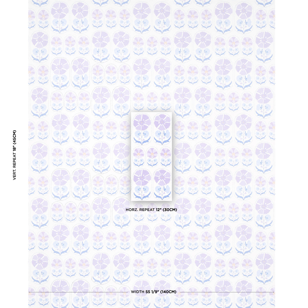 ANJUNA FLORAL LINEN PRINT | Lilac