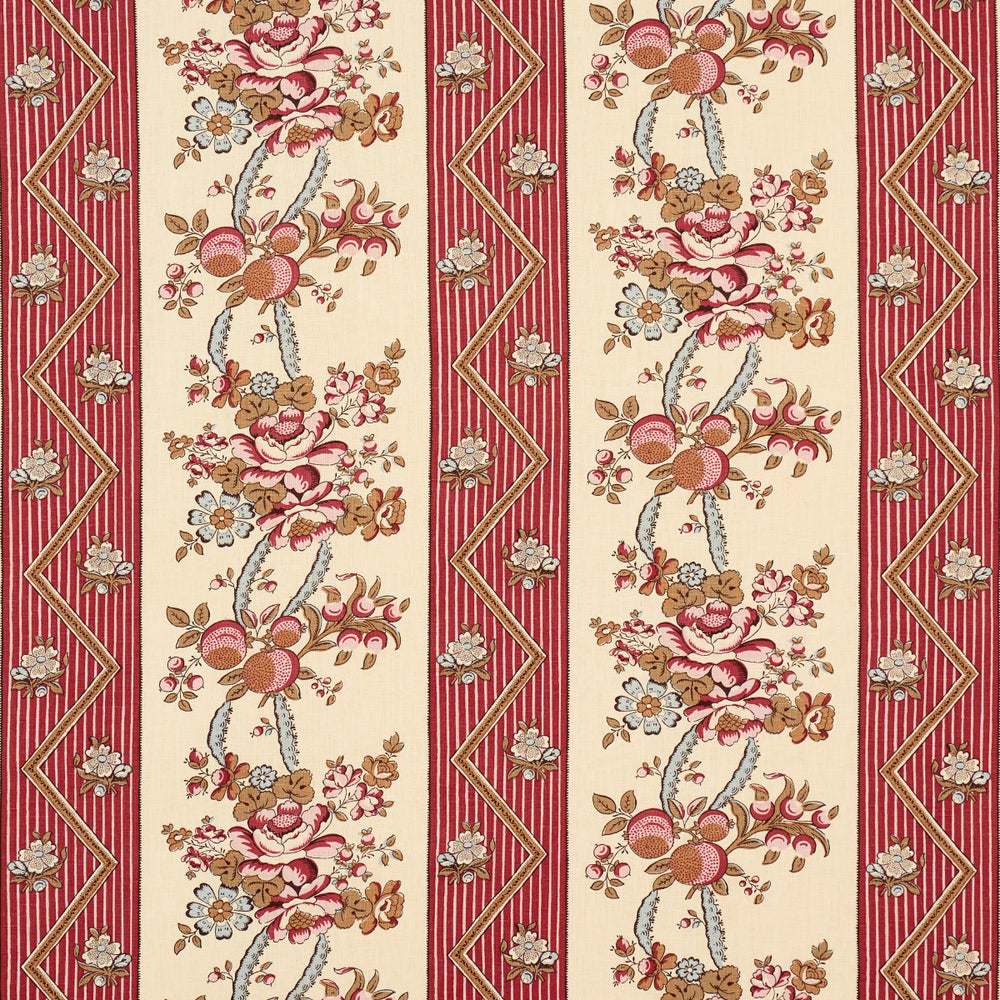 STRISCIA FLOREALE SYLVAIN | ROSSO