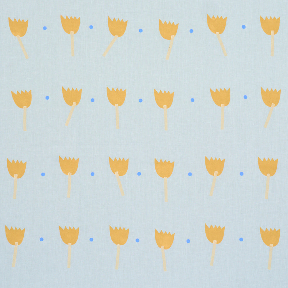TULIP PLAY HAND BLOCK PRINT | Ochre On Sky