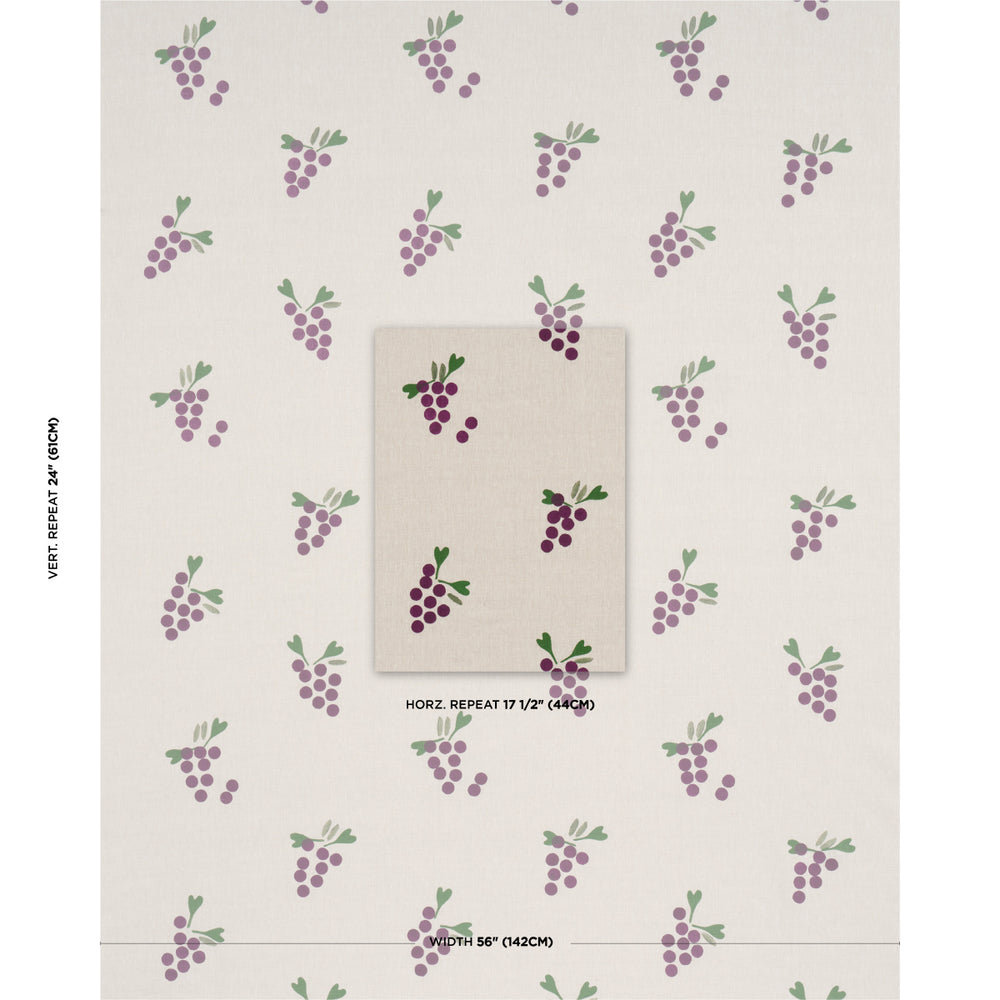 GRAPES HAND BLOCK PRINT | Purple On Natural