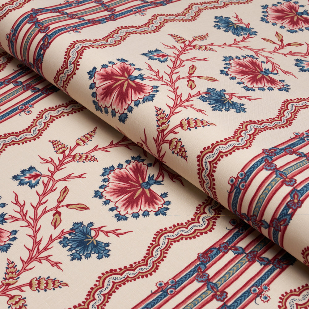 PARVATI FLORAL STRIPE | Vermilion