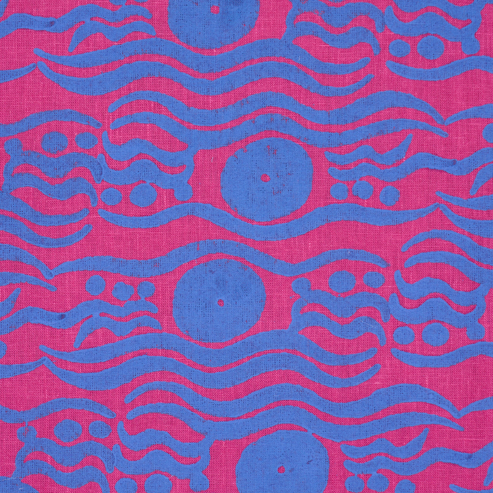 BOSPHORUS HAND BLOCK | Fuchsia & Blue