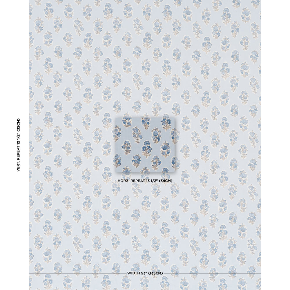 ANESSA HAND SCREEN PRINT | Blue