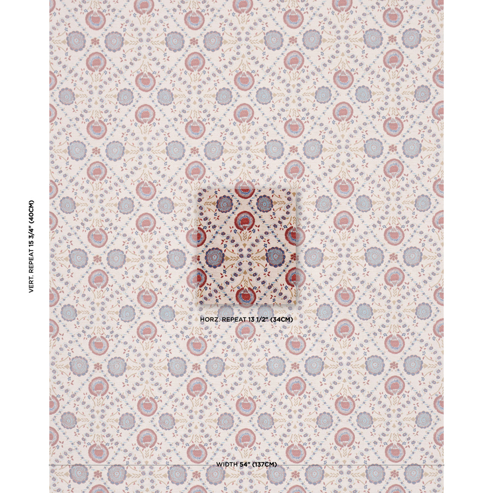 ATHENA HAND-SCREEN PRINT | Red & Blue