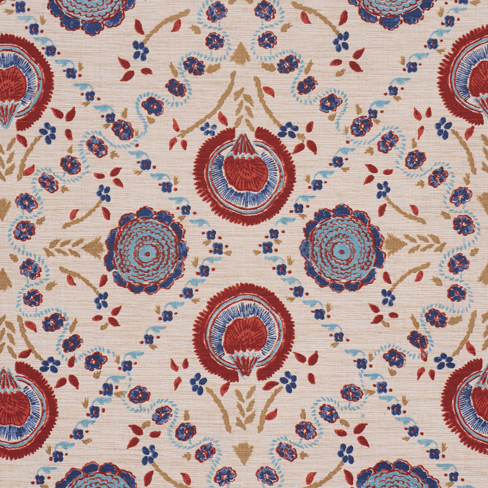 ATHENA HAND-SCREEN PRINT | Red & Blue