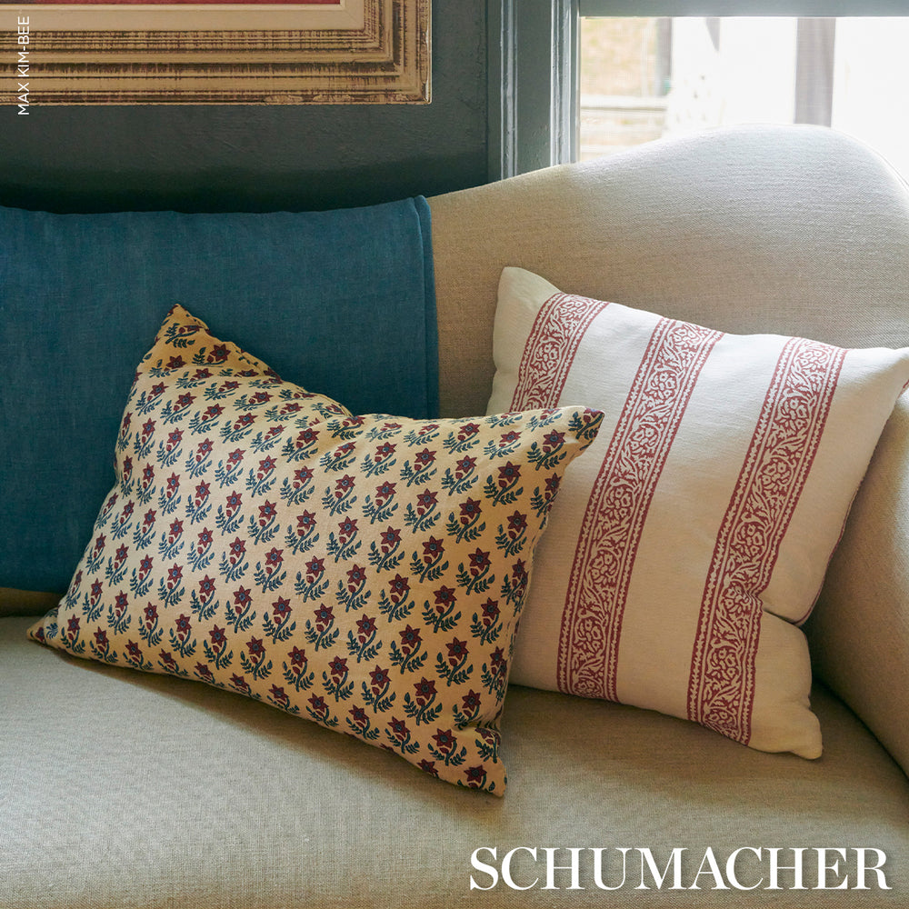 MAHDAVI STRIPE HAND-BLOCK PRINT | Red
