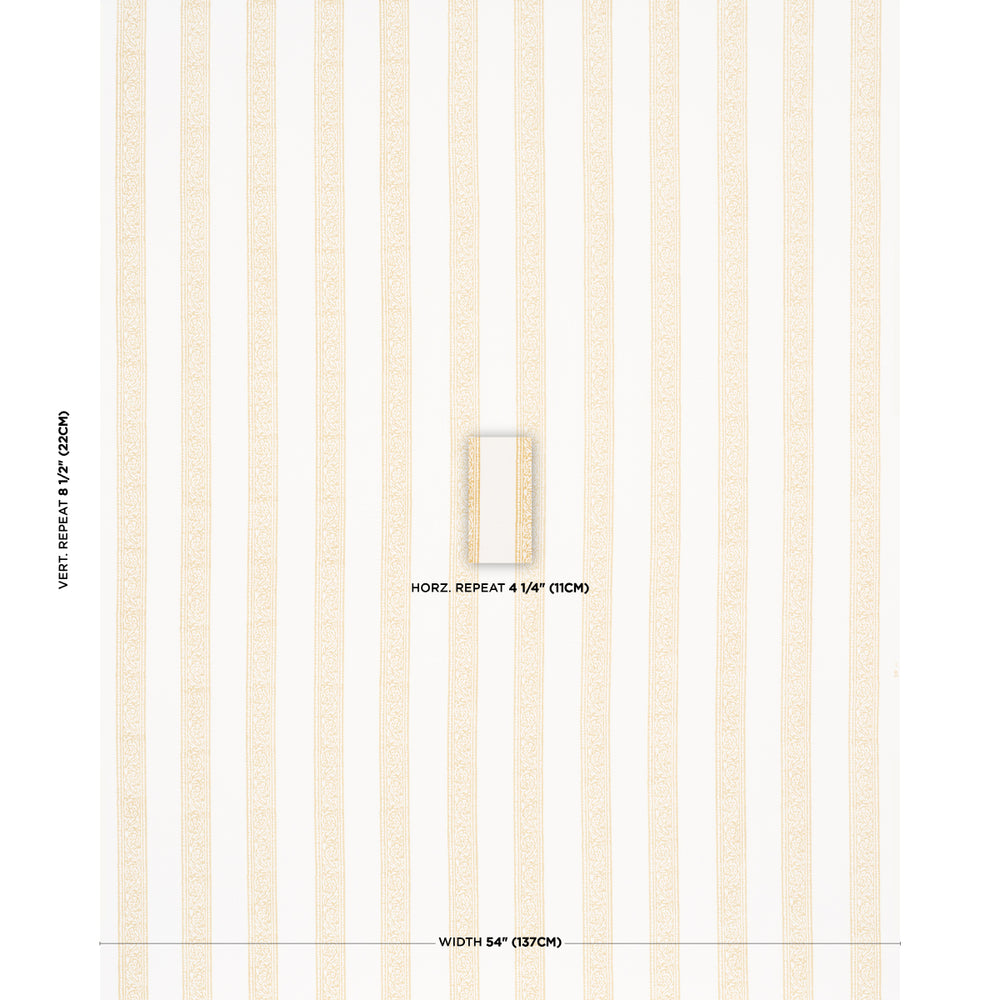 MAHDAVI STRIPE HAND-BLOCK PRINT | Yellow