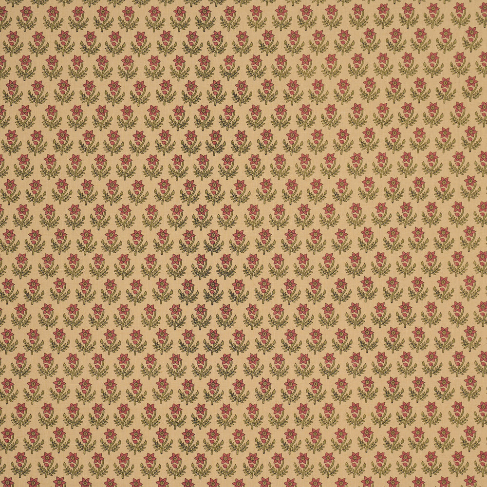 AMISHA HAND-PRINT | Red & Mustard