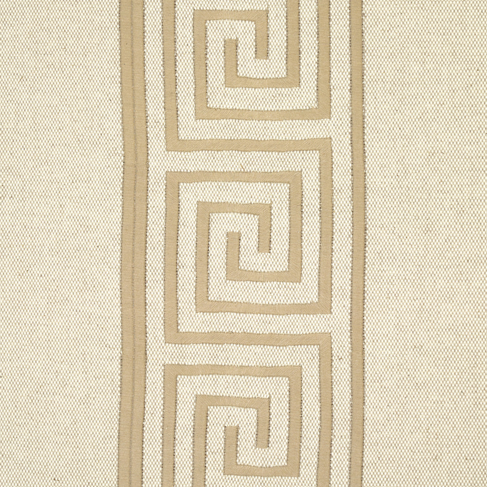 GREEK KEY EMBROIDERY | Pebble And Taupe