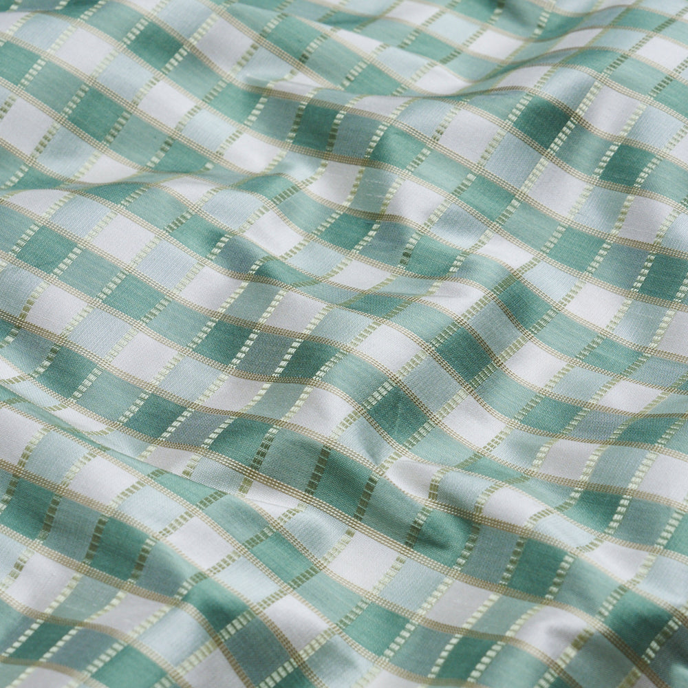 INGRID SILK CHECK | Verdigris