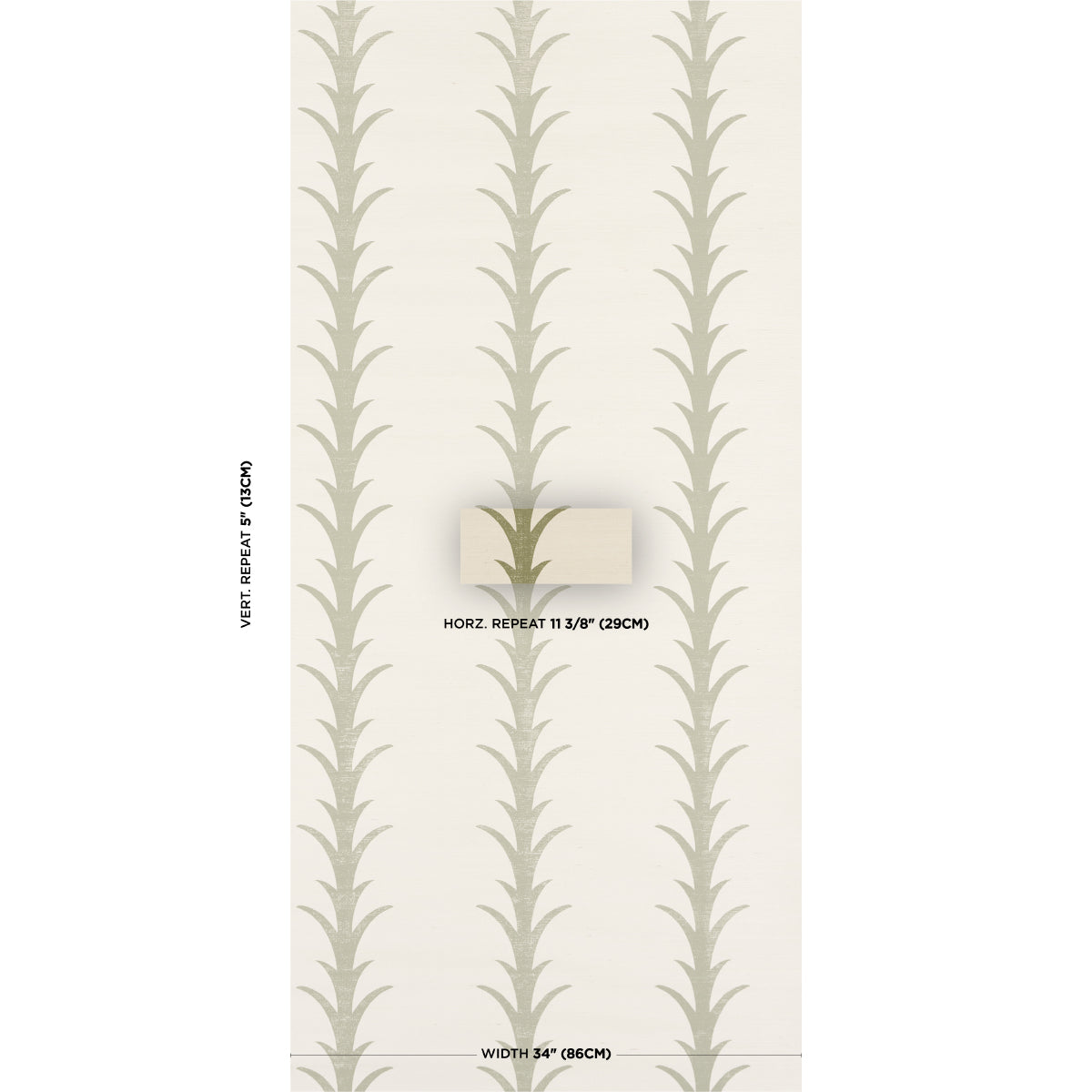 ACANTHUS STRIPE SISAL | Olive – Schumacher Italia