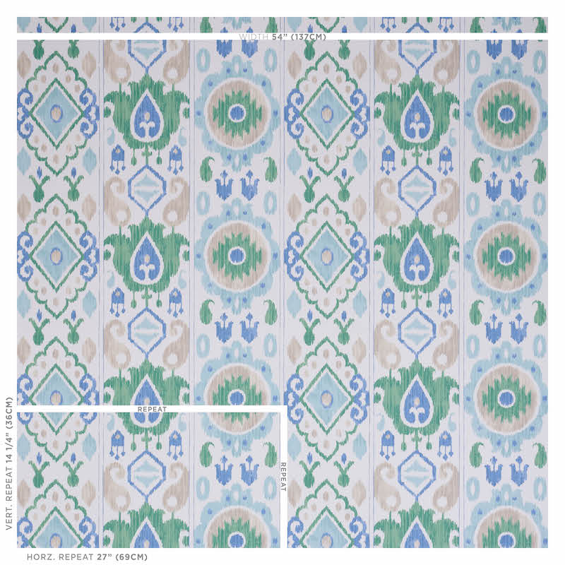 ELIZIA IKAT | Green & Blue