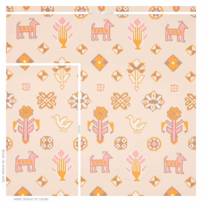 CHUSKA WARP PRINT | Pink & Orange