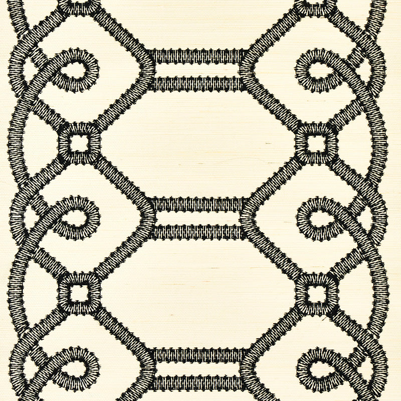 SISAL RICAMATO ZIZ | NERO