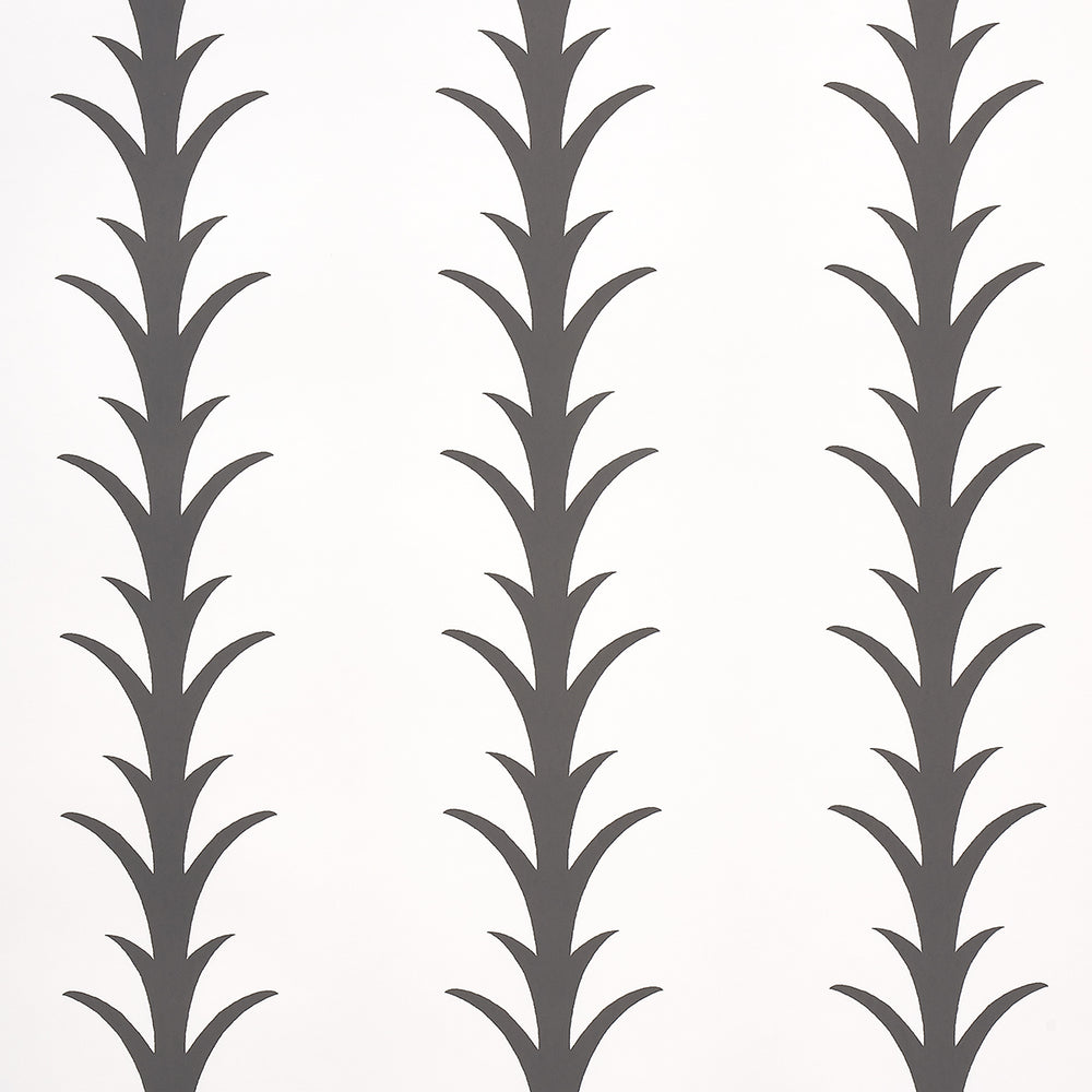ACANTHUS STRIPE | Carbon On Ivory