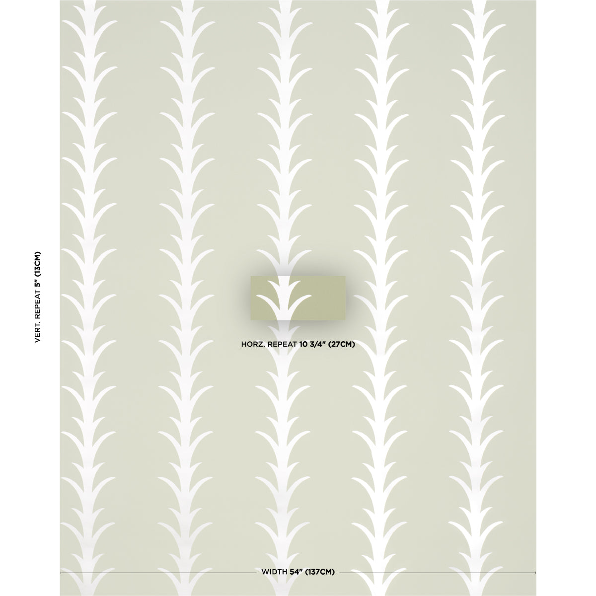 ACANTHUS STRIPE | Metallic On Sage