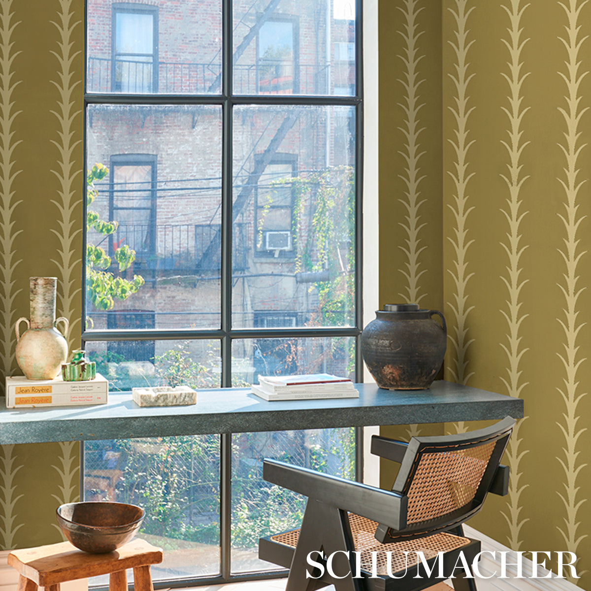 ACANTHUS STRIPE | Anis On Chartreuse