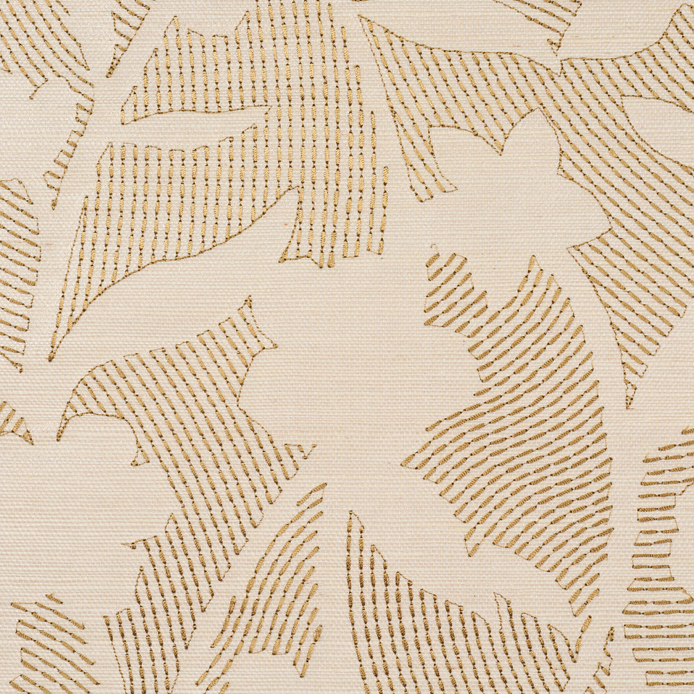 KANTHA EMBROIDERED FLOWER SISAL | Neutral