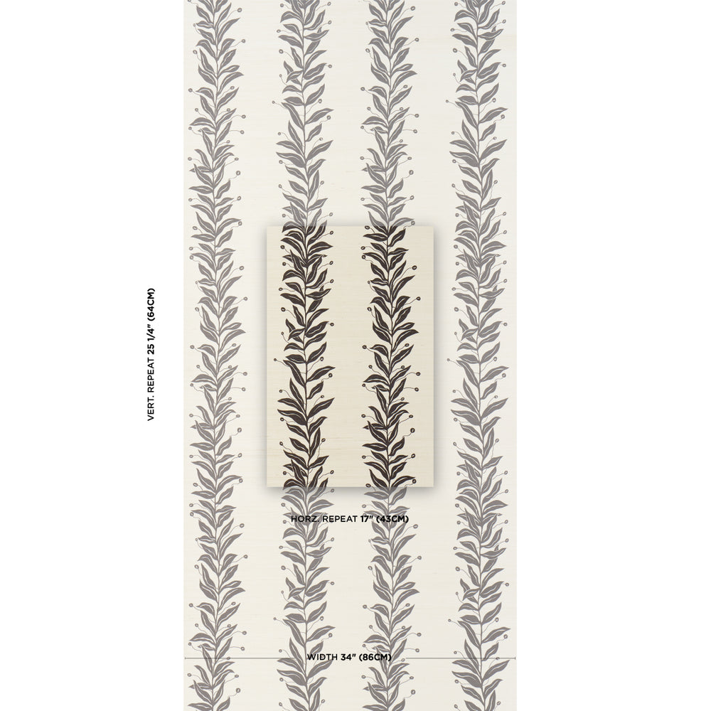 TENDRIL STRIPE SISAL | Black & Cream