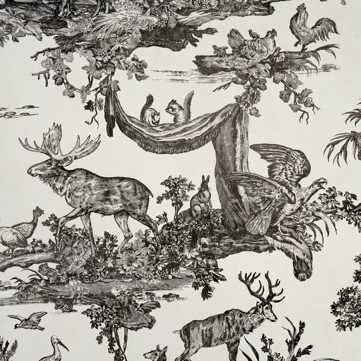 Western Toile | Carbon
