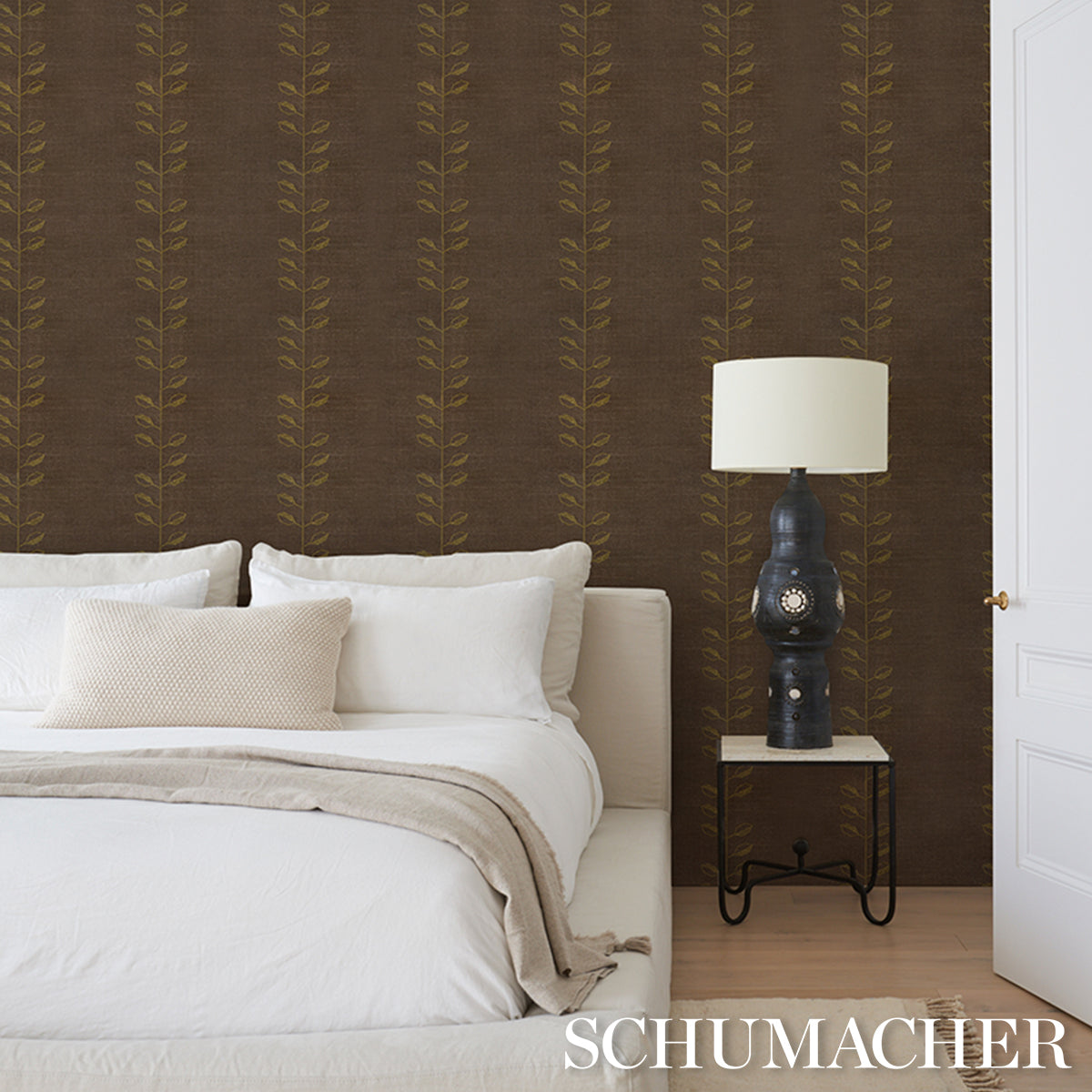 GEO LEAF SISAL | Metallic Gold & Sepia