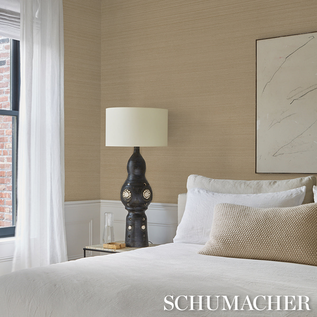 MUSA ABACA WALLCOVERING | Soft Gold