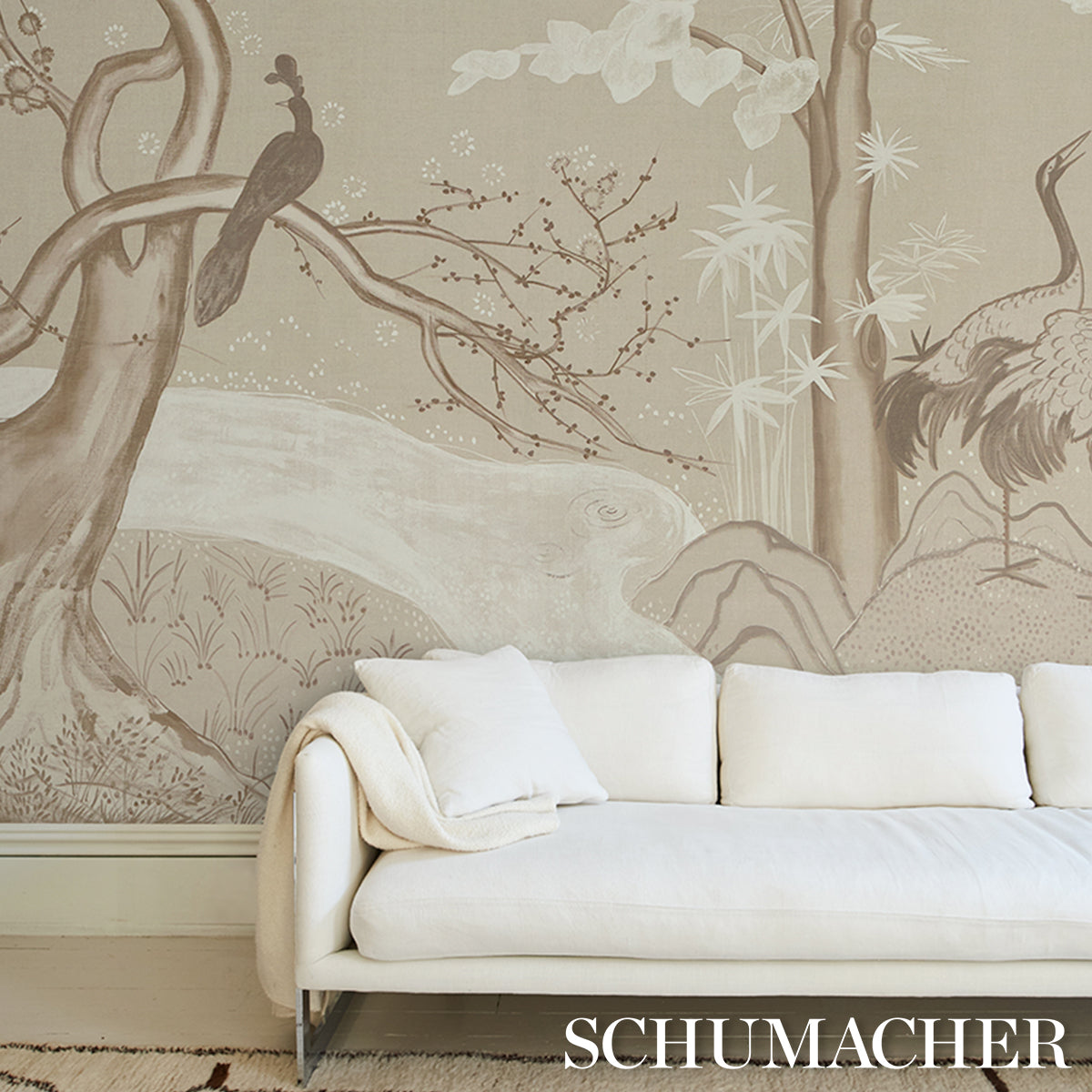 BIRDSONG 3 PANEL SET | Ivory