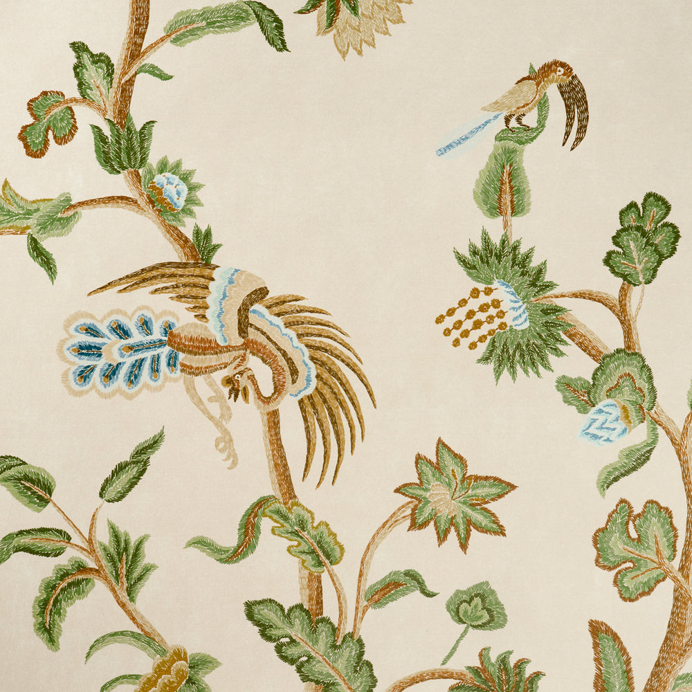 SPOTSWOOD CREWEL 2 PANEL SET | Sage