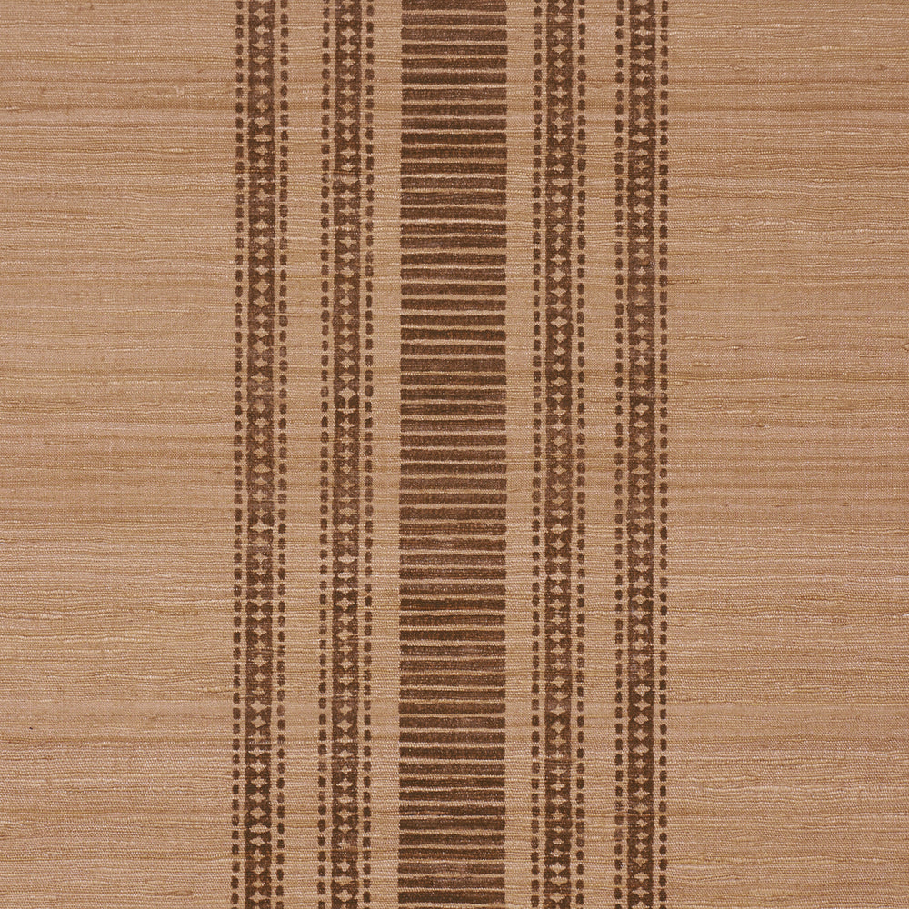 CASSIA SILK STRIPE WALLCOVERING | Walnut