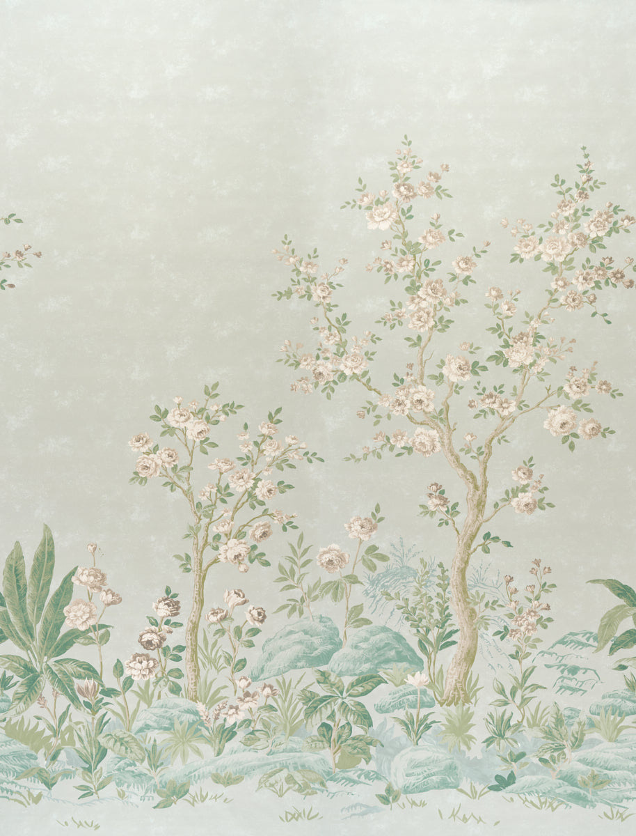 CHARLOTTE'S GARDEN 2 PANEL SET | Celadon