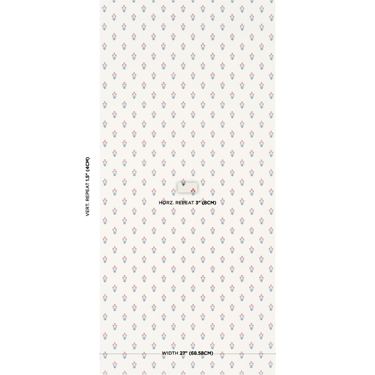 MOIRA HAND PRINT | Blue & Red