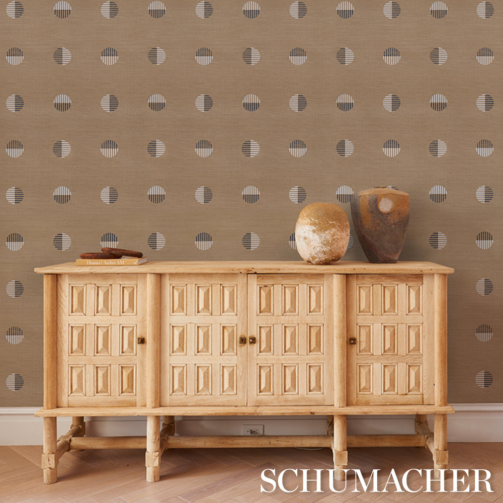 Ando Hand Blocked Sisal | Ivory & Charcoal On Natural