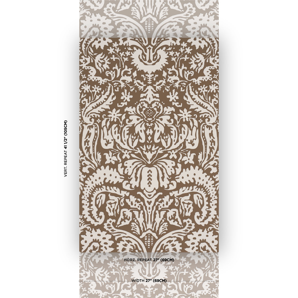 SUFFOLK DAMASK | Brown