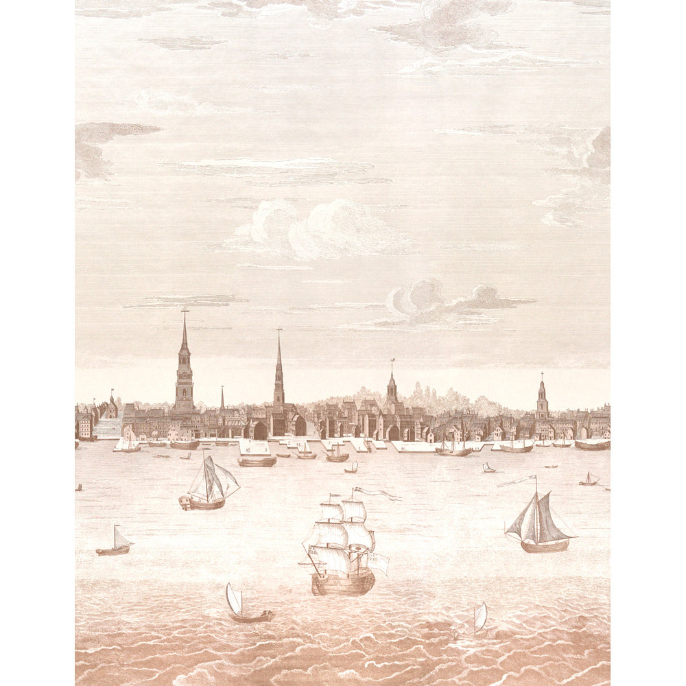 Philadelphia Harbor 3 Panel Set | Sepia