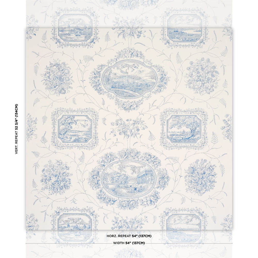 Century Scenic Toile | Blue