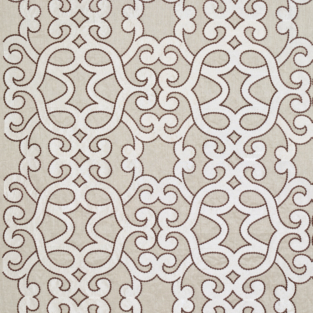 AMBOISE LINEN EMBROIDERY | Greige