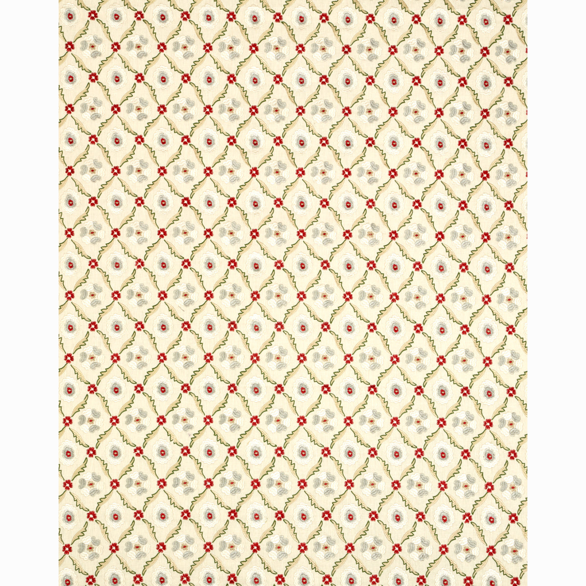 Claremont Embroidery | Crimson
