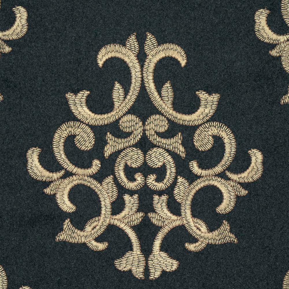 Byron Embroidered Wool | CHARCOAL
